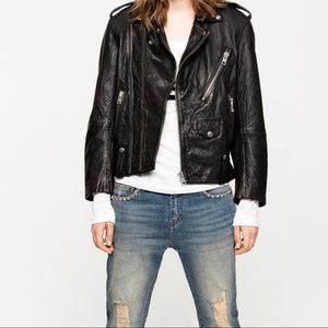 Zadig & Volatire LIYA Black Leather Jacket